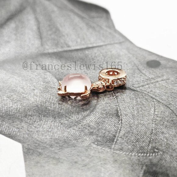 Pandora Murano Glass Pink Sea Turtle Dangle Charm - Picture 2 of 4